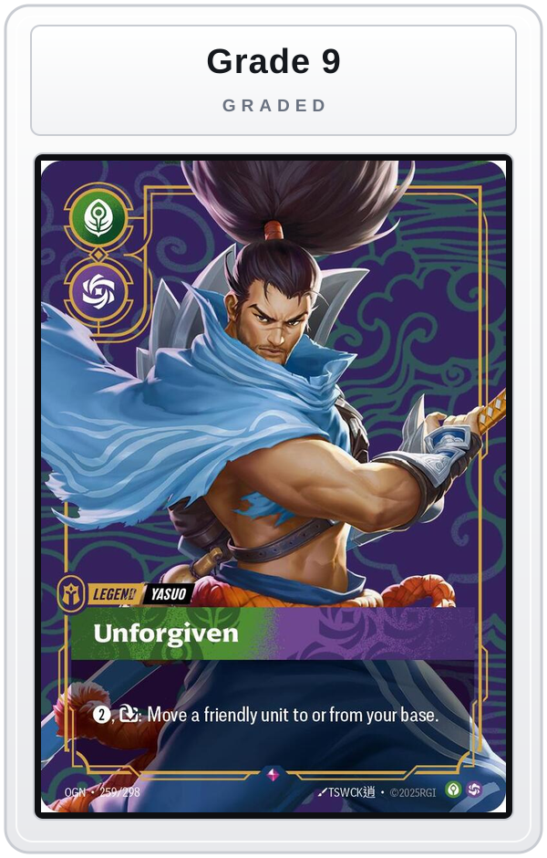 Graded - Yasuo, Unforgiven — Grade 9 graded overlay