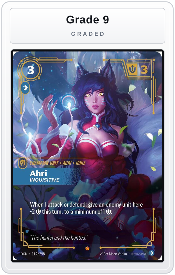Graded - Ahri, Inquisitive — Grade 9 graded overlay