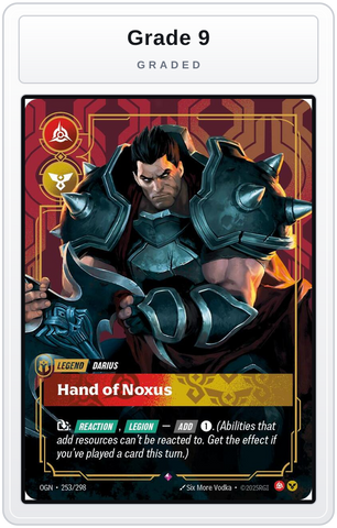 Graded - Darius, Hand of Noxus — Grade 9 graded overlay