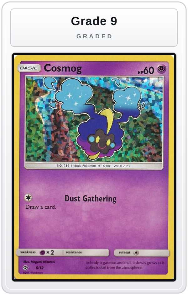 Graded - Cosmog - 6/12 — Grade 9 graded overlay