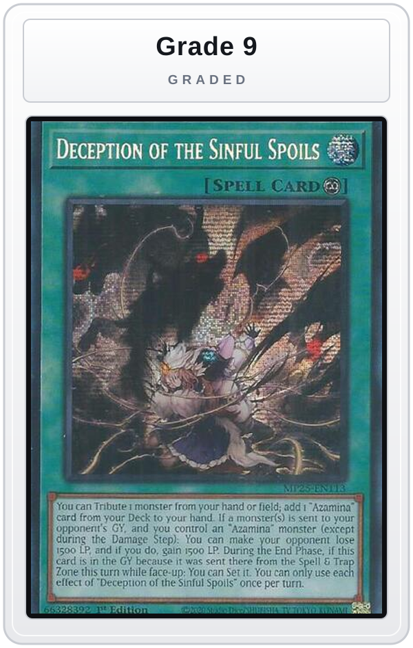 Graded - Deception of the Sinful Spoils — Grade 9 graded overlay