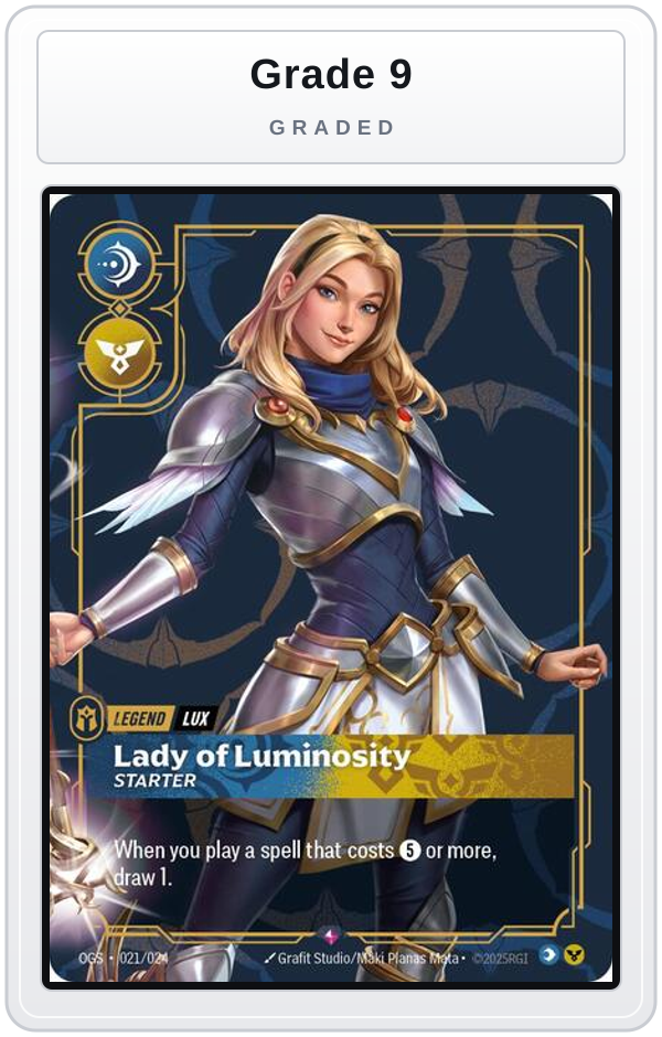Graded - Lux - Lady of Luminosity (Starter) — Grade 9 graded overlay