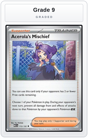 Graded - Acerola's Mischief - 113/132 — Grade 9 graded overlay