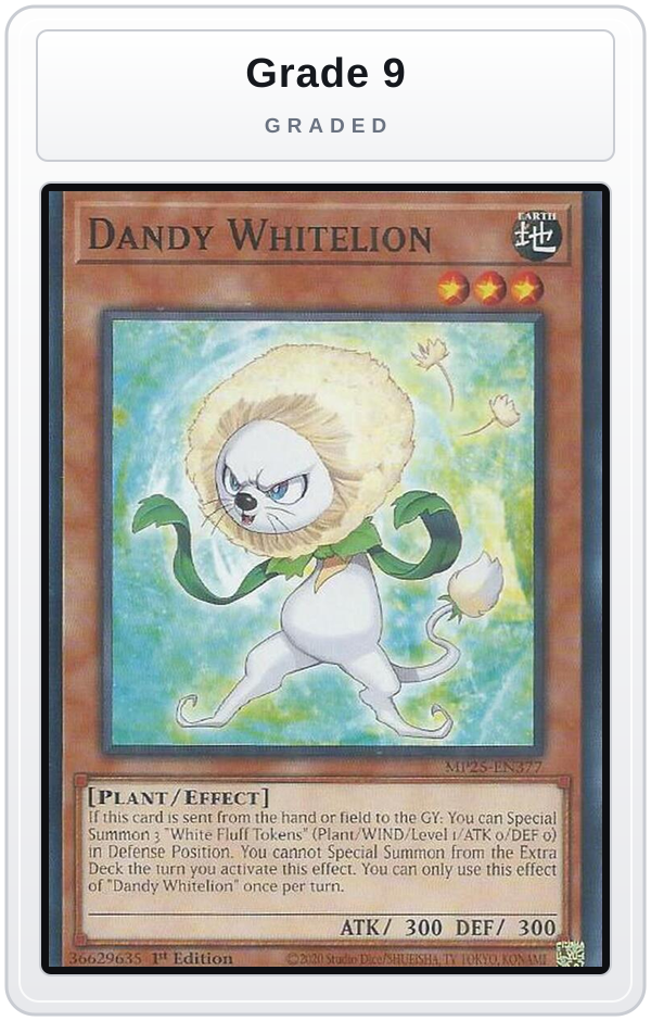 Graded - Dandy Whitelion — Grade 9 graded overlay