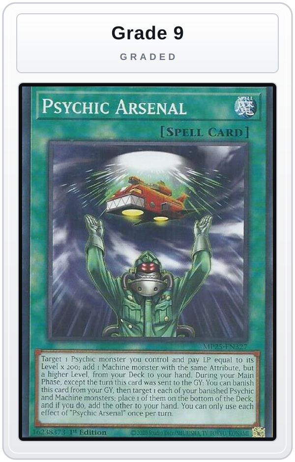 Graded - Psychic Arsenal — Grade 9 graded overlay