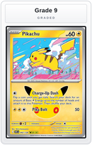 Graded - Pikachu - 042/128 — Grade 9 graded overlay
