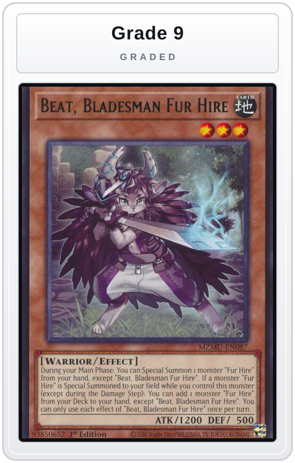 Graded - Beat, Bladesman Fur Hire — Grade 9 graded overlay