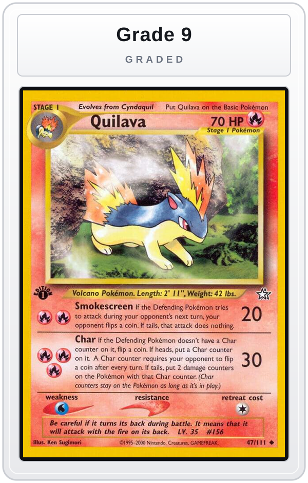 Graded - Quilava (47) — Grade 9 graded overlay