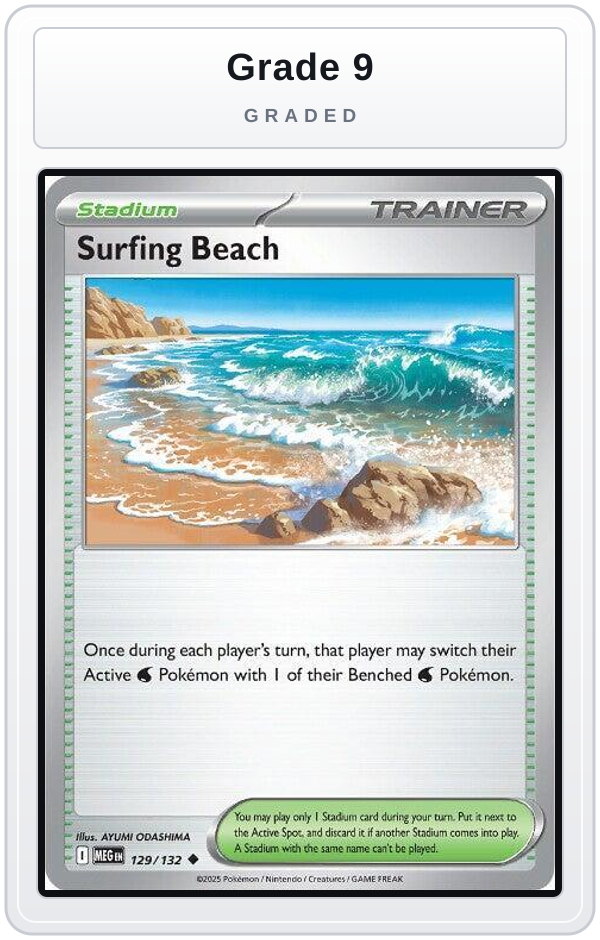 Graded - Surfing Beach — Grade 9 graded overlay