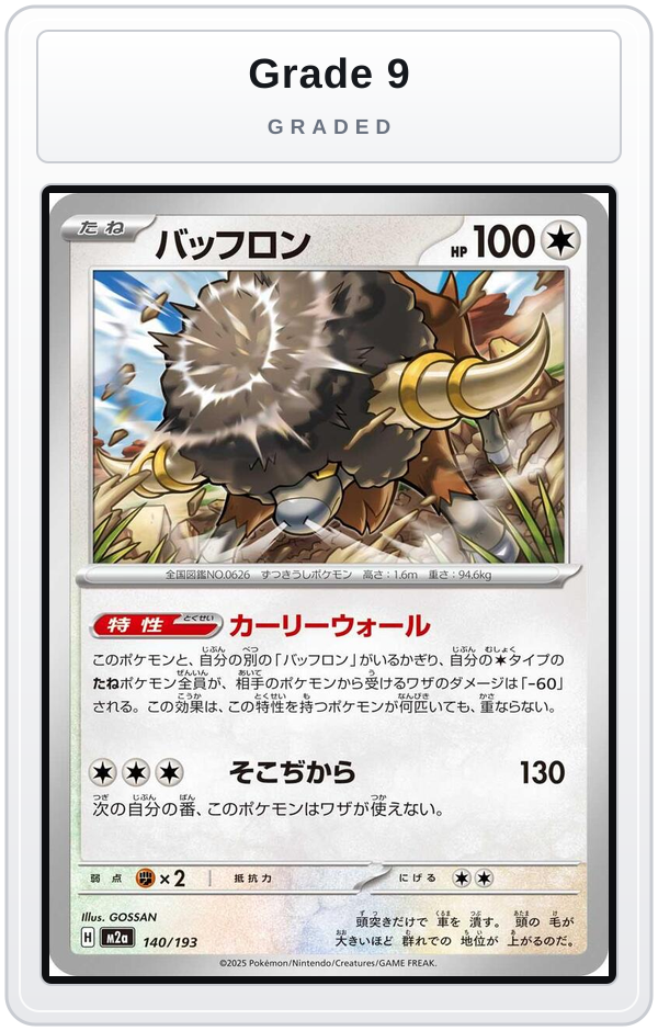 Graded - Bouffalant — Grade 9 graded overlay