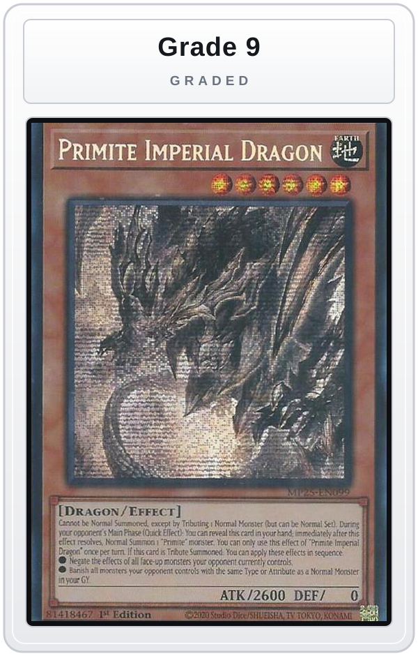 Graded - Primite Imperial Dragon — Grade 9 graded overlay