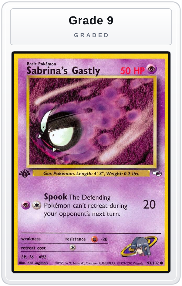 Graded - Sabrina's Gastly — Grade 9 graded overlay