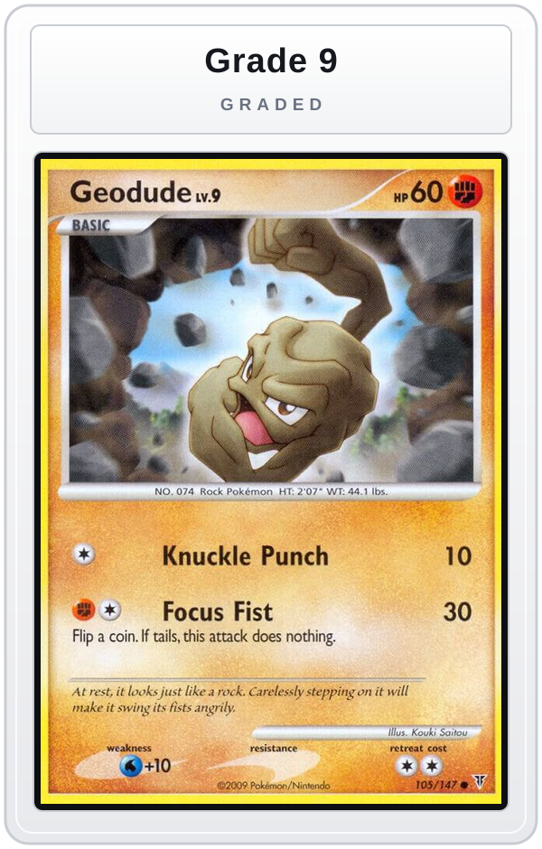 Graded - Geodude — Grade 9 graded overlay