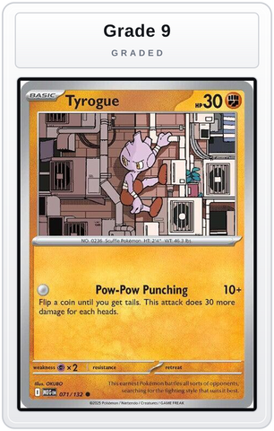 Graded - Tyrogue — Grade 9 graded overlay