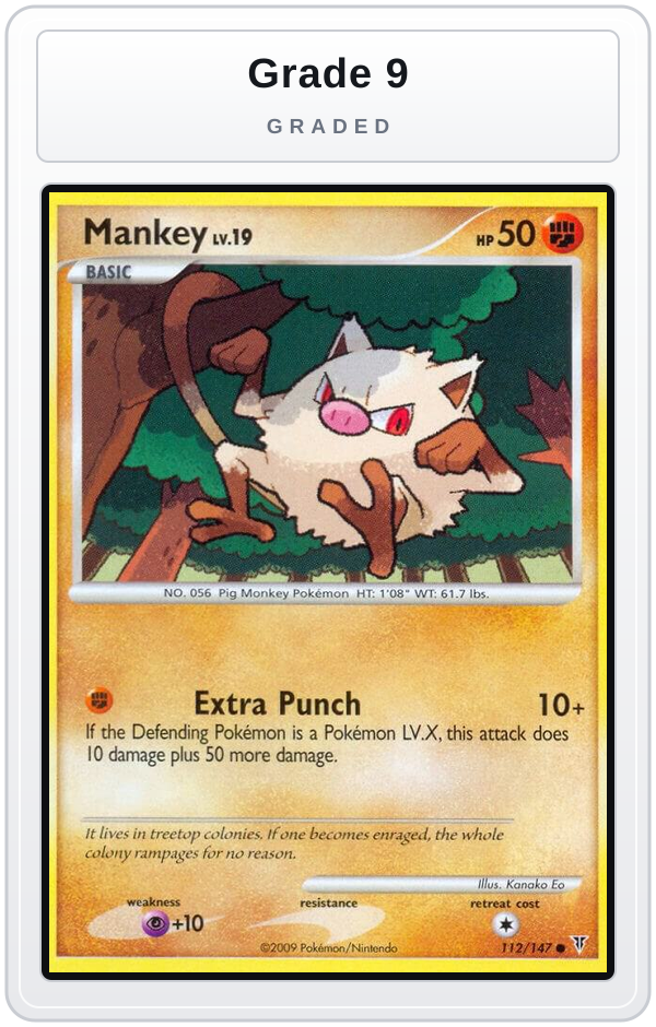 Graded - Mankey — Grade 9 graded overlay