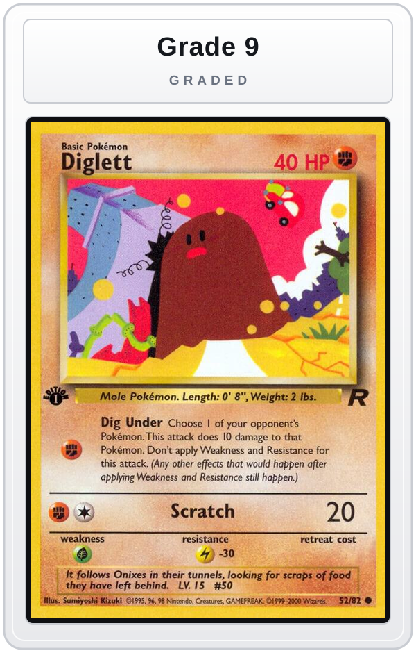 Graded - Diglett — Grade 9 graded overlay