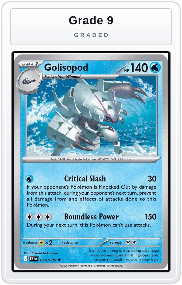 Graded - Golisopod — Grade 9 graded overlay