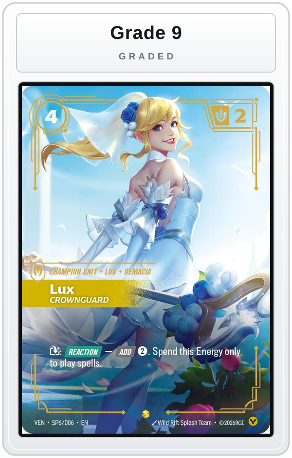 Graded - Lux, Crownguard — Grade 9 graded overlay