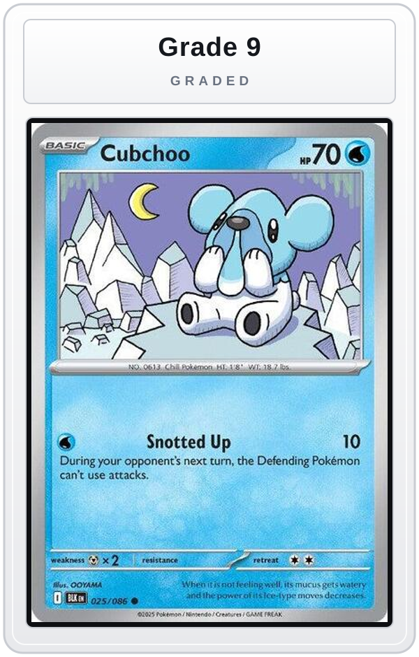 Graded - Cubchoo — Grade 9 graded overlay