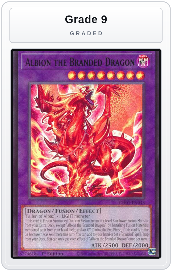 Graded - Albion the Branded Dragon — Grade 9 graded overlay