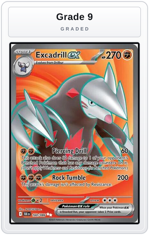 Graded - Excadrill ex - 160/086 — Grade 9 graded overlay