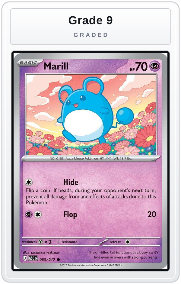 Graded - Marill - 083/217 — Grade 9 graded overlay