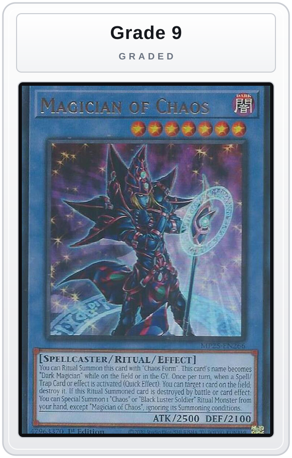 Graded - Magician of Chaos — Grade 9 graded overlay