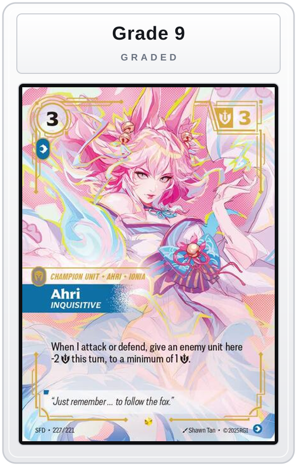 Graded - Ahri - Inquisitive (Overnumbered) — Grade 9 graded overlay