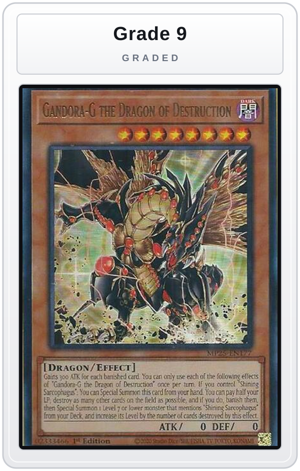 Graded - Gandora-G the Dragon of Destruction — Grade 9 graded overlay