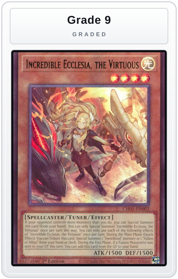 Graded - Incredible Ecclesia, the Virtuous — Grade 9 graded overlay