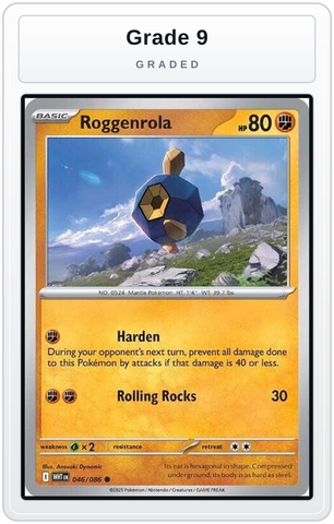 Graded - Roggenrola — Grade 9 graded overlay