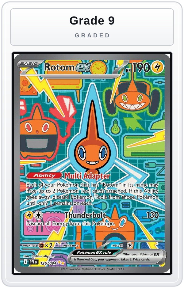 Graded - Rotom ex - 126/094 — Grade 9 graded overlay