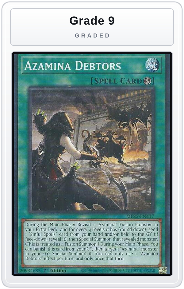 Graded - Azamina Debtors — Grade 9 graded overlay
