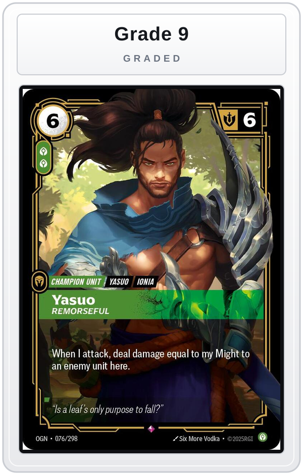 Graded - Yasuo, Remorseful — Grade 9 graded overlay