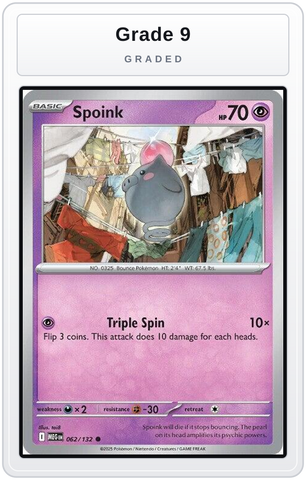 Graded - Spoink — Grade 9 graded overlay