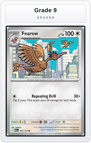 Graded - Fearow — Grade 9 graded overlay