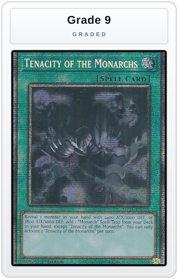 Graded - Tenacity of the Monarchs — Grade 9 graded overlay