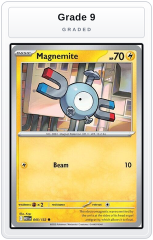 Graded - Magnemite — Grade 9 graded overlay