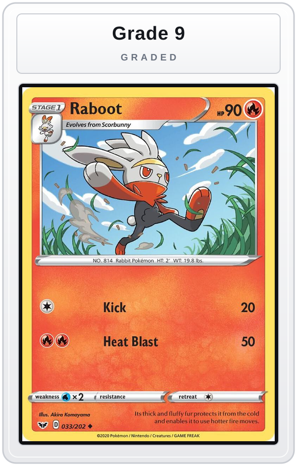 Graded - Raboot (033) — Grade 9 graded overlay