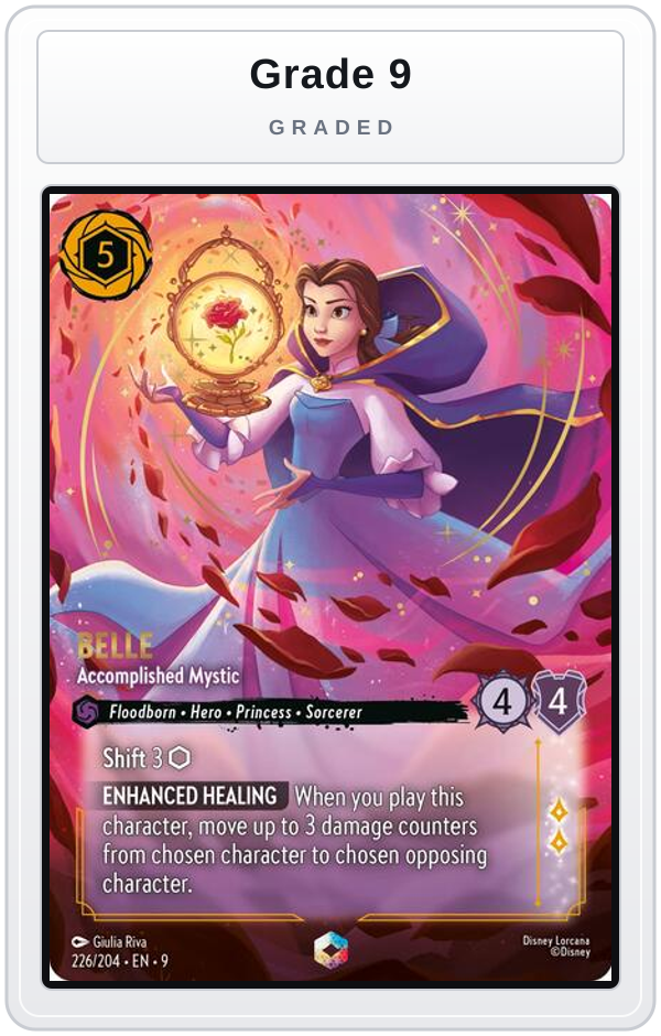 Graded - Belle - Accomplished Mystic (Enchanted) — Grade 9 graded overlay