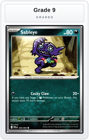 Graded - Sableye — Grade 9 graded overlay