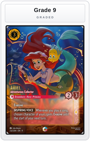 Graded - Ariel - Adventurous Collector (Enchanted) — Grade 9 graded overlay