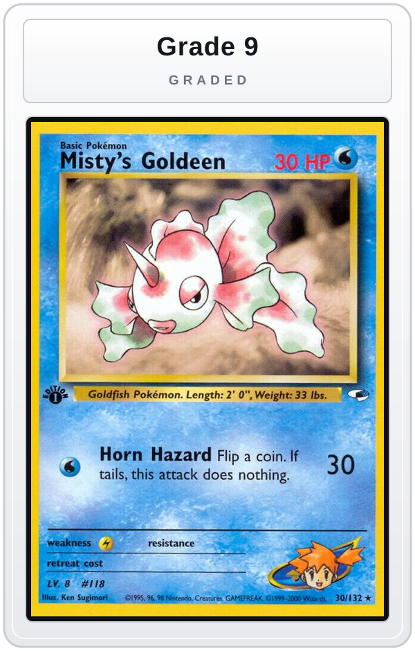Graded - Misty's Goldeen (30) — Grade 9 graded overlay
