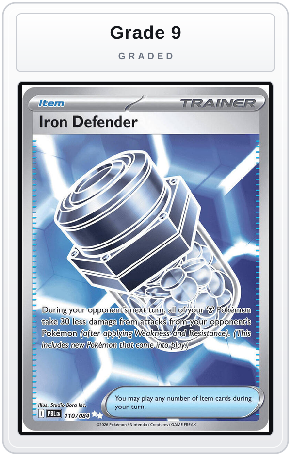 Graded - Iron Defender — Grade 9 graded overlay