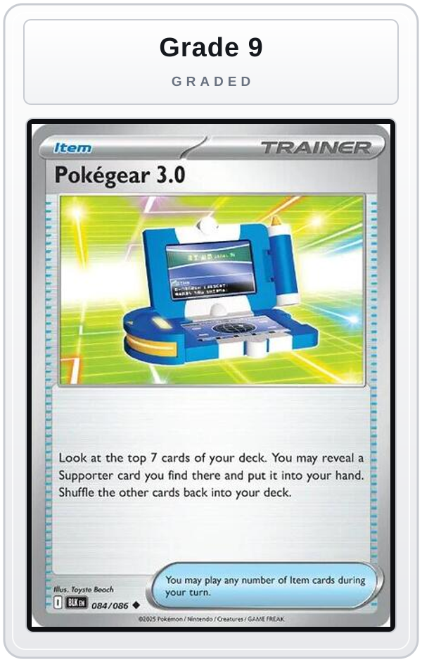 Graded - Pokegear 3.0 — Grade 9 graded overlay
