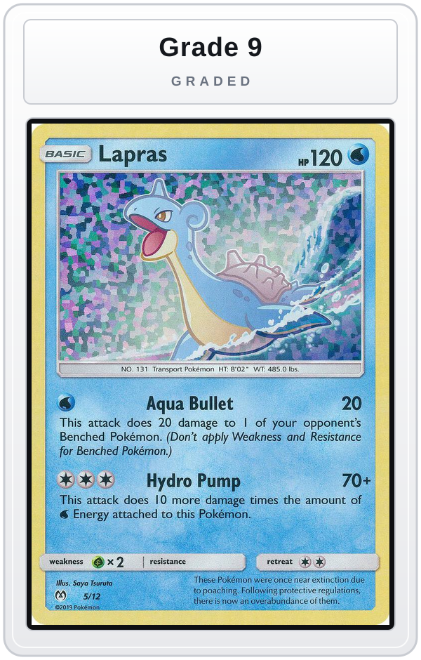 Graded - Lapras - 5/12 — Grade 9 graded overlay