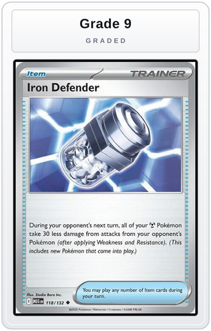 Graded - Iron Defender — Grade 9 graded overlay