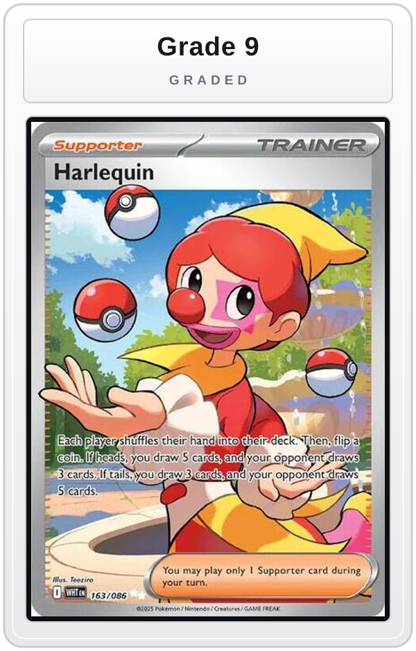 Graded - Harlequin - 163/086 — Grade 9 graded overlay