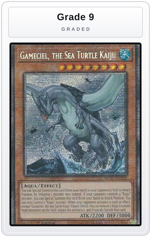 Graded - Gameciel, the Sea Turtle Kaiju — Grade 9 graded overlay