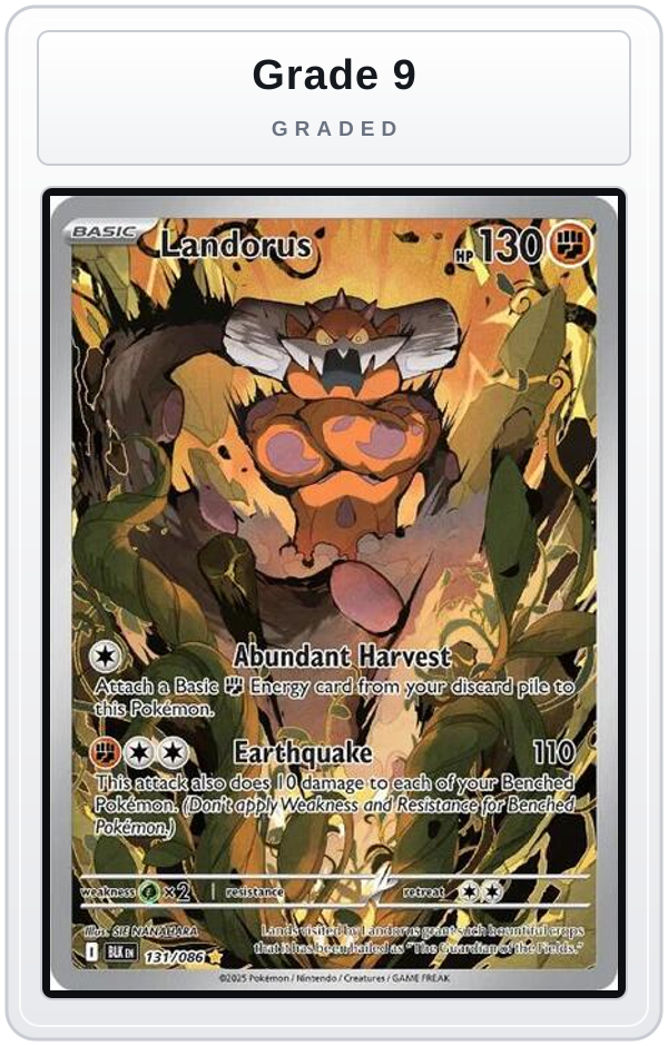 Graded - Landorus - 131/086 — Grade 9 graded overlay